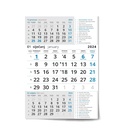 "Poslovni  PLAVI S KATOLIČKIM KALENDAROM" three month calendar, 12 sheets, format: 29,5x62cm, PVC bag, date indicator, P/50 NOT BOUND