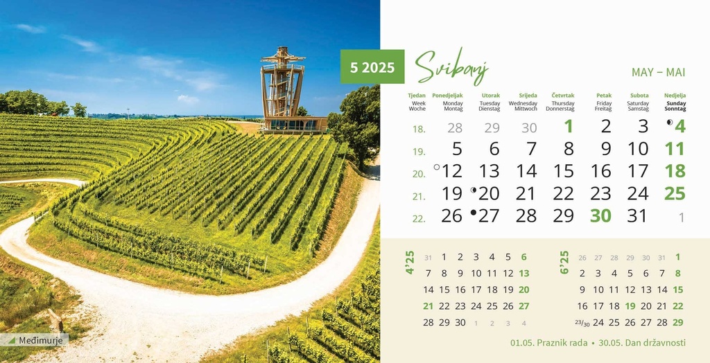 "PRIRODA" 13 list., dim: 20,5x14,5 cm, stolni kalendar, koverta, P/100