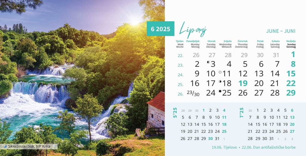 "PRIRODA" 13 list., dim: 20,5x14,5 cm, stolni kalendar, koverta, P/100