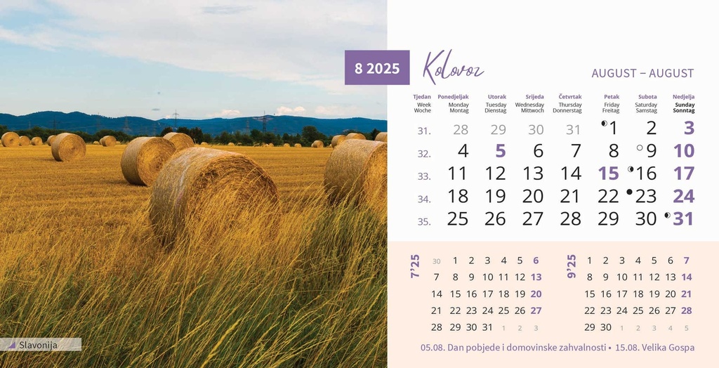 "PRIRODA" 13 list., dim: 20,5x14,5 cm, stolni kalendar, koverta, P/100