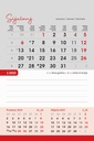 "TRODJELNI STOLNI VERTIKALNI" 12 list., dim: 10x19 cm, stolni kalendar, P/100
