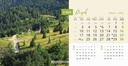 "NACIONALNI PARKOVI HRVATSKE" 13 list., dim: 20,5x14,5 cm, stolni kalendar, koverta, P/100