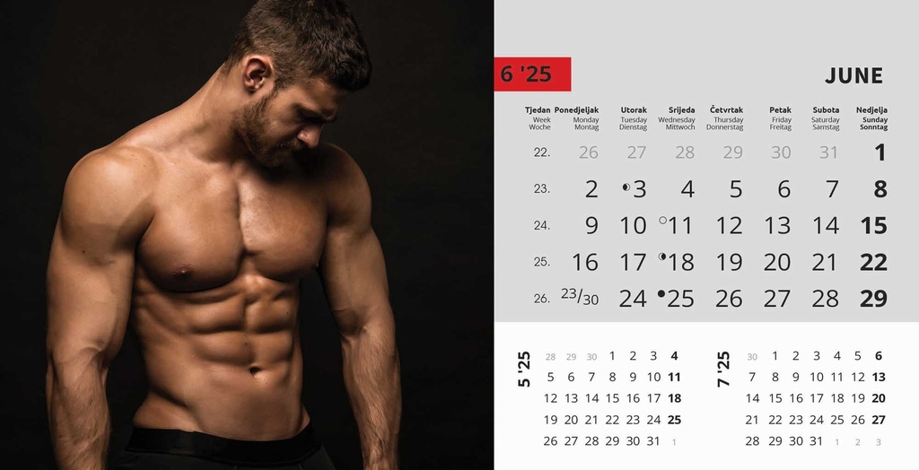 "MASCULINE" 13 list., dim: 20,5x14,5 cm, stolni kalendar, koverta, P/100
