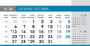 "POSLOVNI SIVO - PLAVI" 13 list., dim: 20,5x14,5 cm, stolni kalendar, koverta, P/100