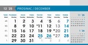 "POSLOVNI SIVO - PLAVI" 13 list., dim: 20,5x14,5 cm, stolni kalendar, koverta, P/100