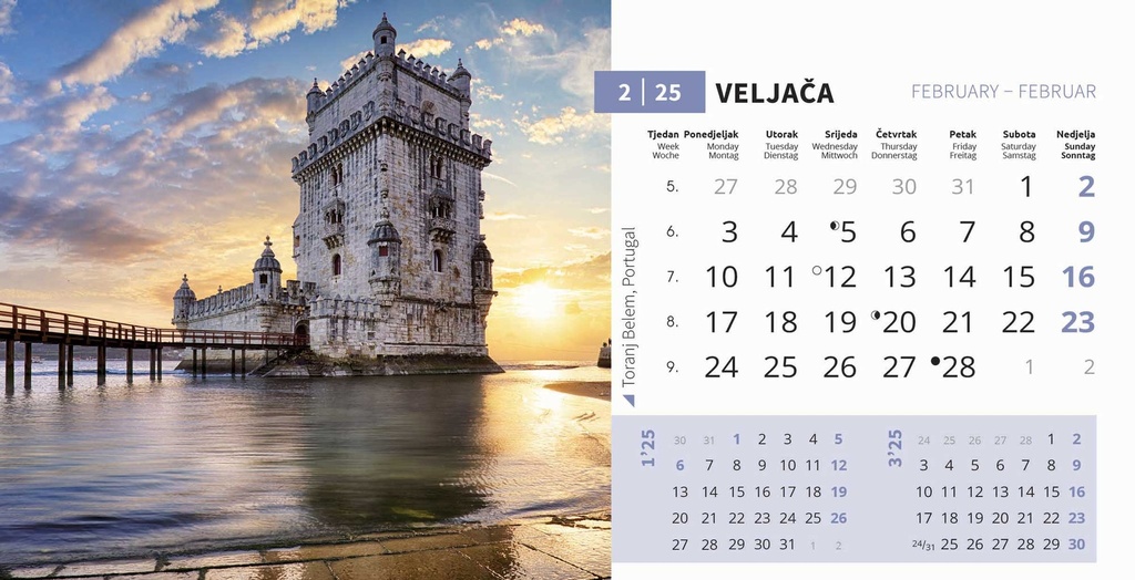 "BISERI SVIJETA" 13 list., dim: 20,5x14,5 cm, stolni kalendar, koverta, P/100