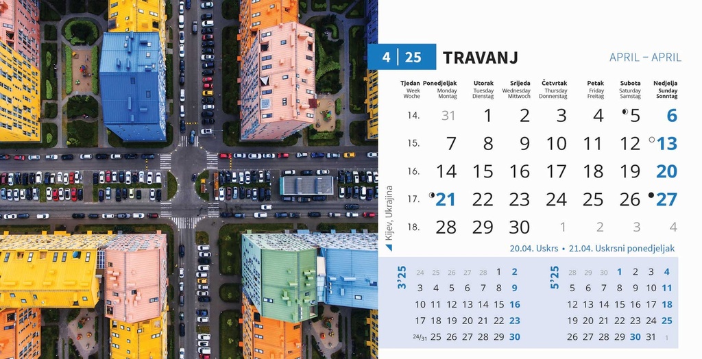"BISERI SVIJETA" 13 list., dim: 20,5x14,5 cm, stolni kalendar, koverta, P/100