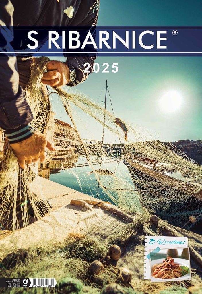 "S RIBARNICE" 13 list., dim: 33x55 cm, PVC vrećica, P/40, color kalendar