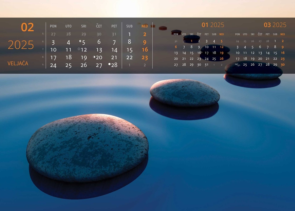 "JUST RELAX" 13 list., dim: 33,5x31 cm, PVC vrećica, P/50, color kalendar