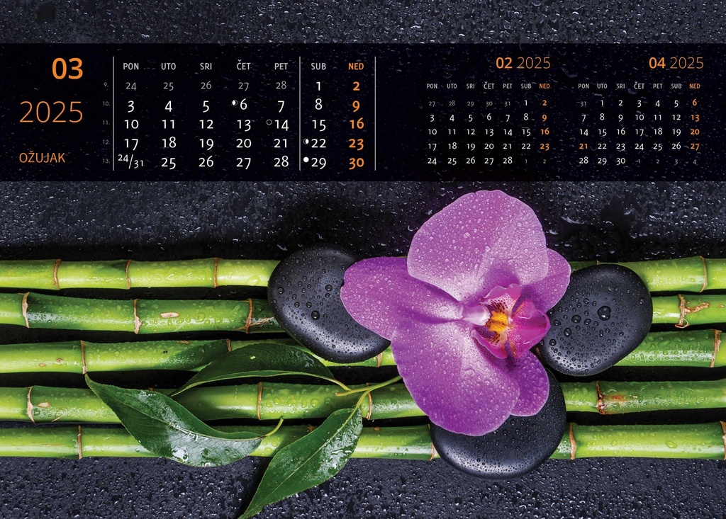 "JUST RELAX" 13 list., dim: 33,5x31 cm, PVC vrećica, P/50, color kalendar