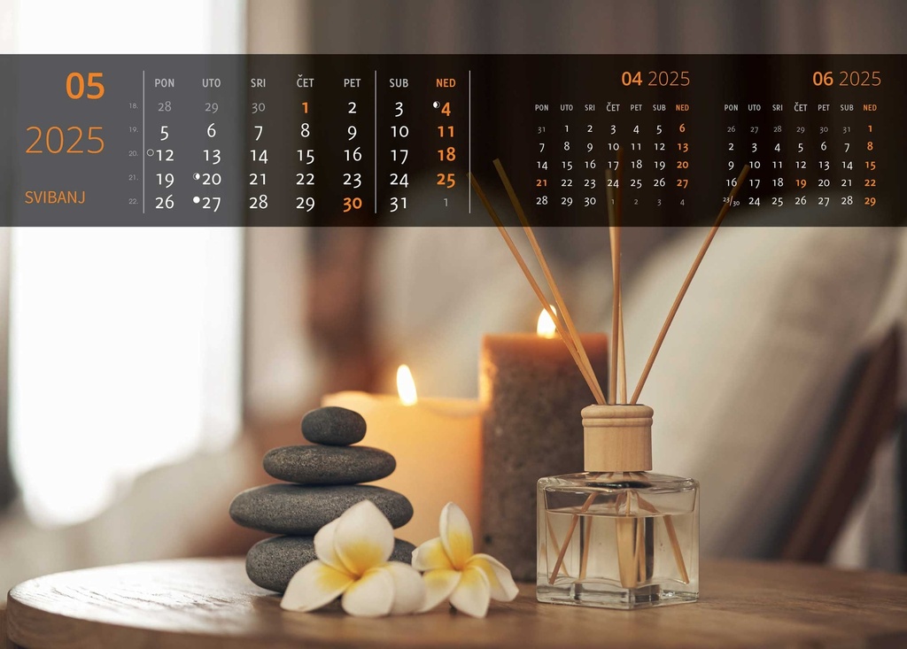 "JUST RELAX" 13 list., dim: 33,5x31 cm, PVC vrećica, P/50, color kalendar