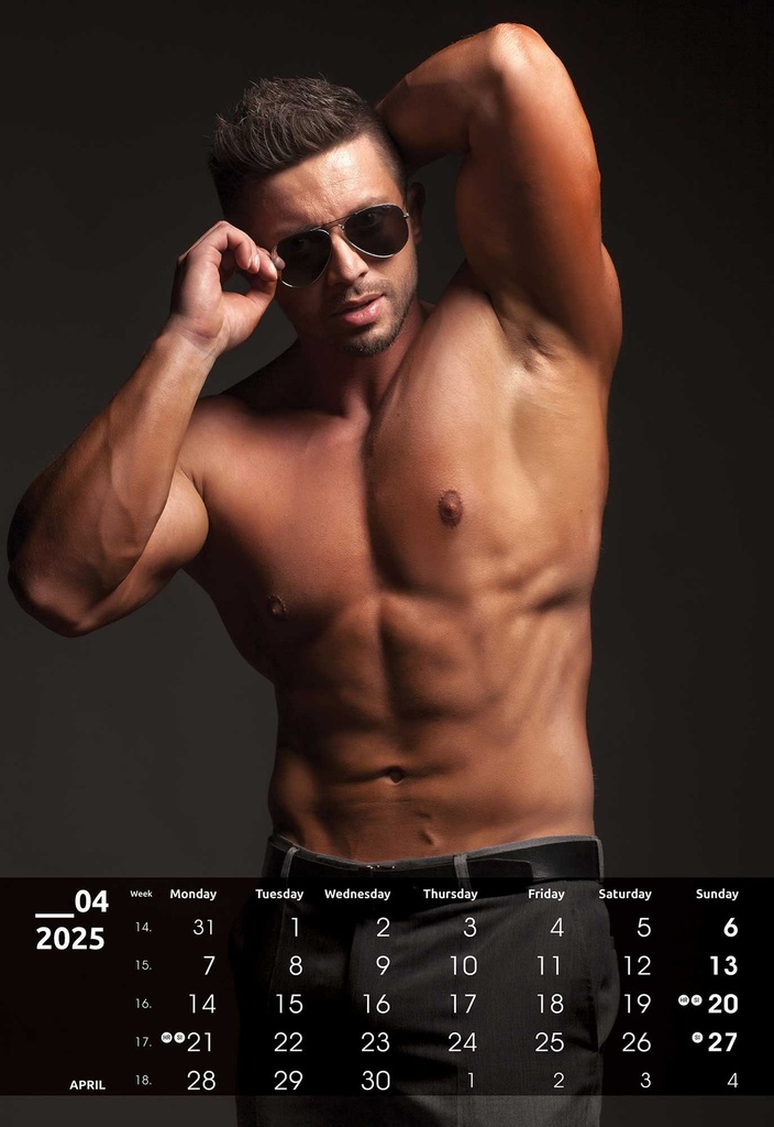 "MASCULINE" 13 list., dim: 33x55cm, PVC vrećica, P/40, color kalendar