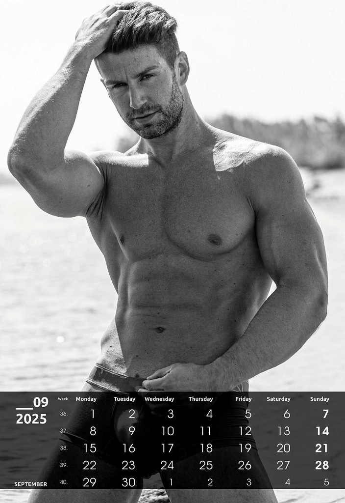 "MASCULINE" 13 list., dim: 33x55cm, PVC vrećica, P/40, color kalendar
