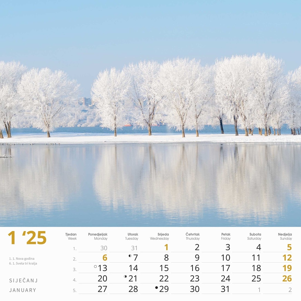 "ČARI PRIRODE" 13 lis. dim: 33x40cm, PVC vrećica, P/50, color kalendar