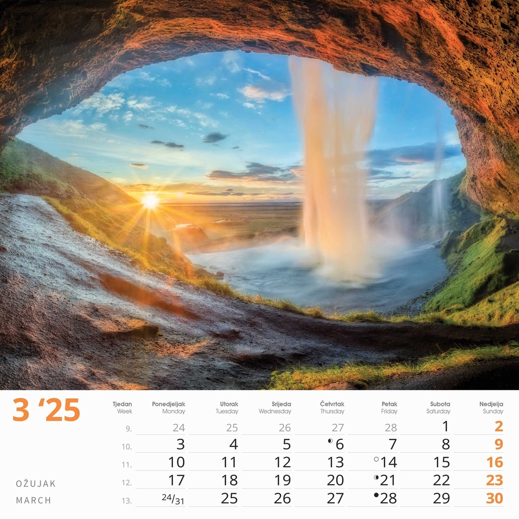 "ČARI PRIRODE" 13 lis. dim: 33x40cm, PVC vrećica, P/50, color kalendar