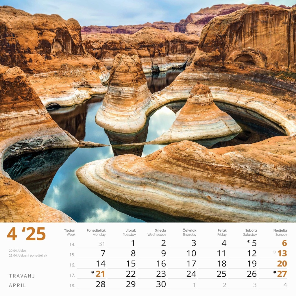 "ČARI PRIRODE" 13 lis. dim: 33x40cm, PVC vrećica, P/50, color kalendar
