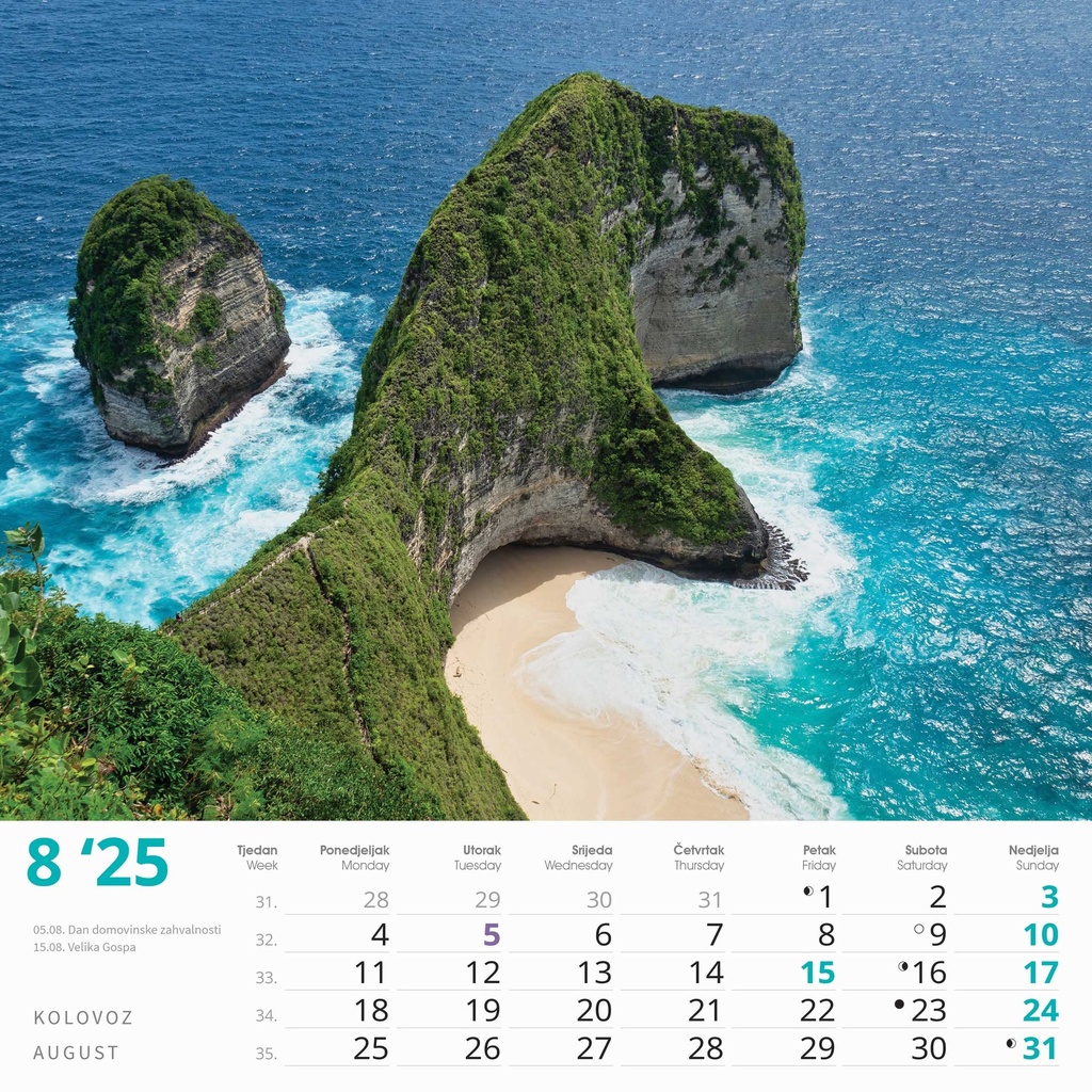 "ČARI PRIRODE" 13 lis. dim: 33x40cm, PVC vrećica, P/50, color kalendar