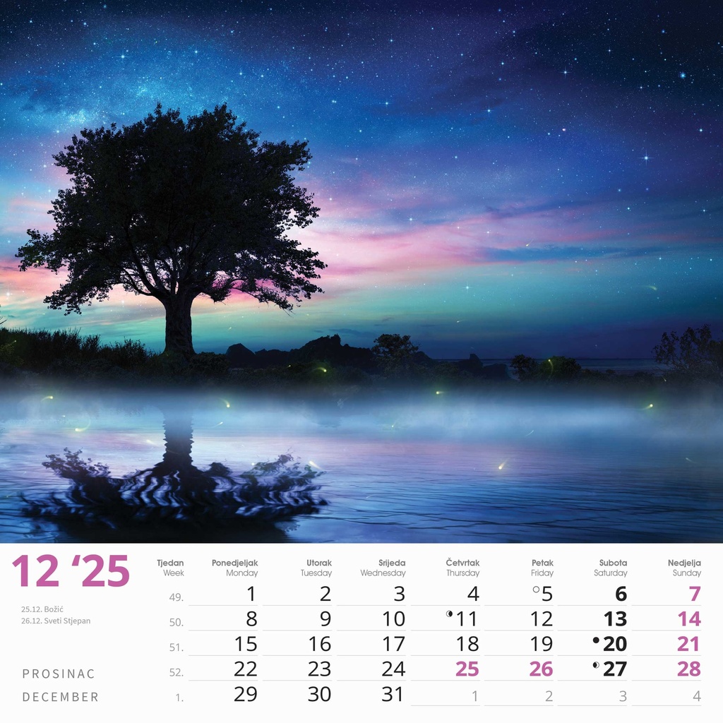 "ČARI PRIRODE" 13 lis. dim: 33x40cm, PVC vrećica, P/50, color kalendar