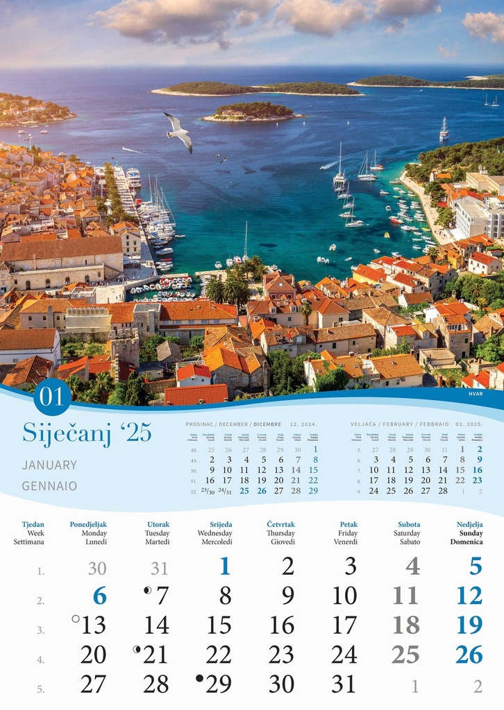 "MORE" 13 sheets., format: 30,5x50 cm, PVC bag, P/50, color calendar