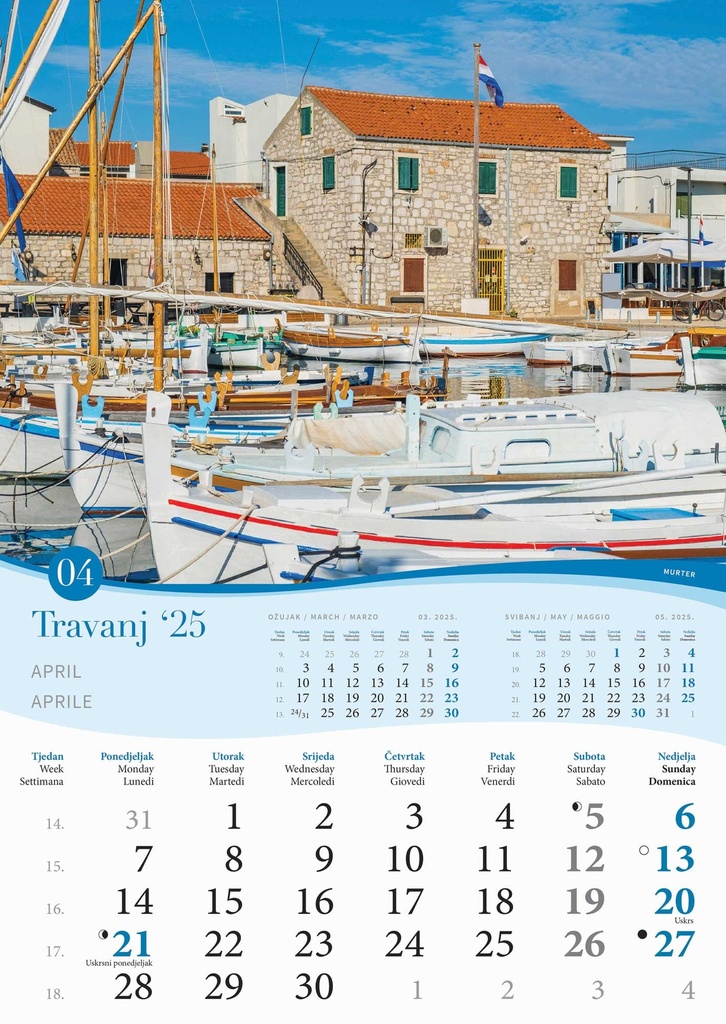 "MORE" 13 sheets., format: 30,5x50 cm, PVC bag, P/50, color calendar