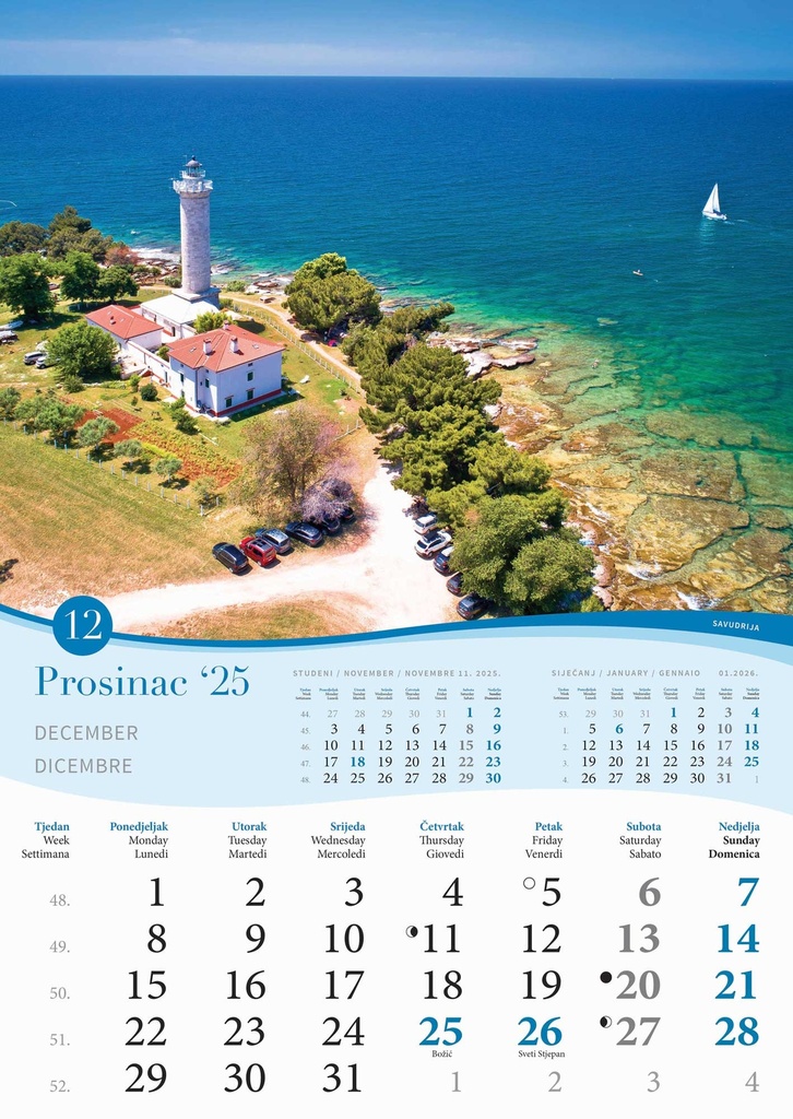 "MORE" 13 sheets., format: 30,5x50 cm, PVC bag, P/50, color calendar