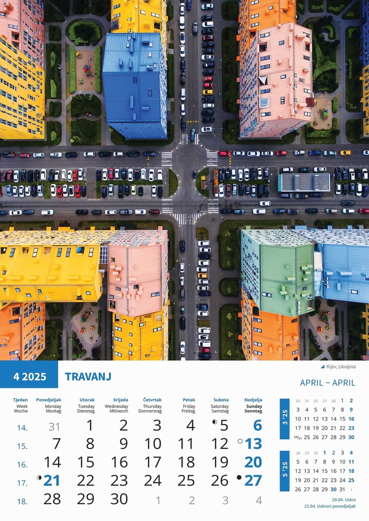 "BISERI SVIJETA" 13 list., dim: 30,5x50 cm, PVC vrećica, P/50, color kalendar