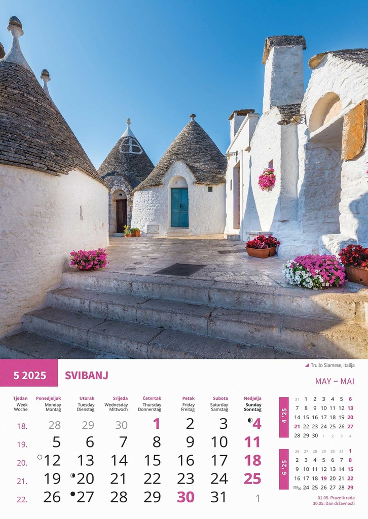 "BISERI SVIJETA" 13 list., dim: 30,5x50 cm, PVC vrećica, P/50, color kalendar
