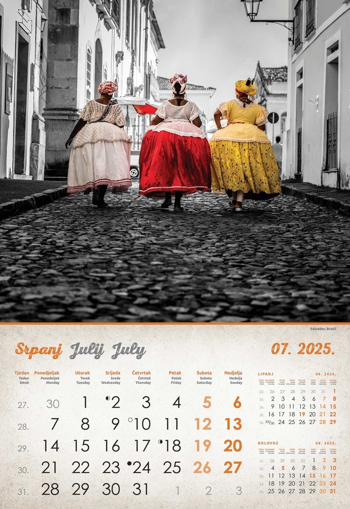 "VINTAGE GRADOVI" 13 list., dim: 33x55cm, PVC vrećica, P/40, color kalendar