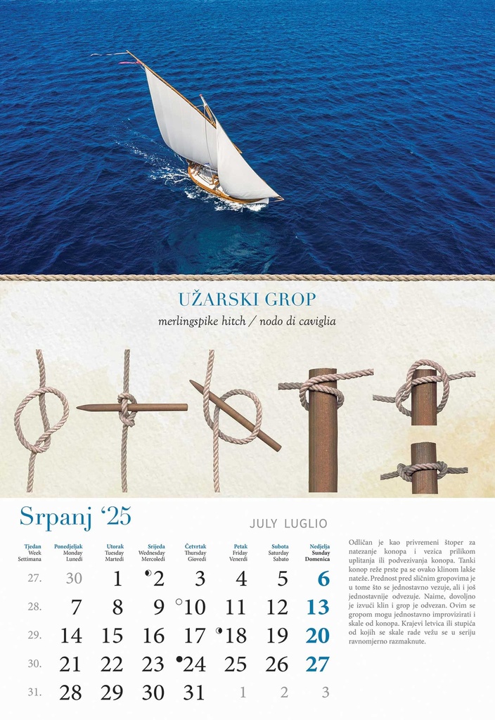 "KALENDAR GROPOVA" 13 list., dim: 33x55 cm, PVC vrećica, P/40, color kalendar