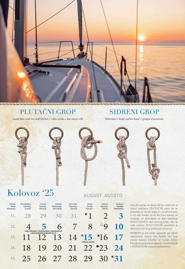 "KALENDAR GROPOVA" 13 list., dim: 33x55 cm, PVC vrećica, P/40, color kalendar