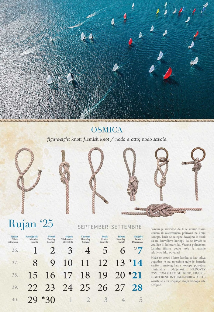 "KALENDAR GROPOVA" 13 list., dim: 33x55 cm, PVC vrećica, P/40, color kalendar