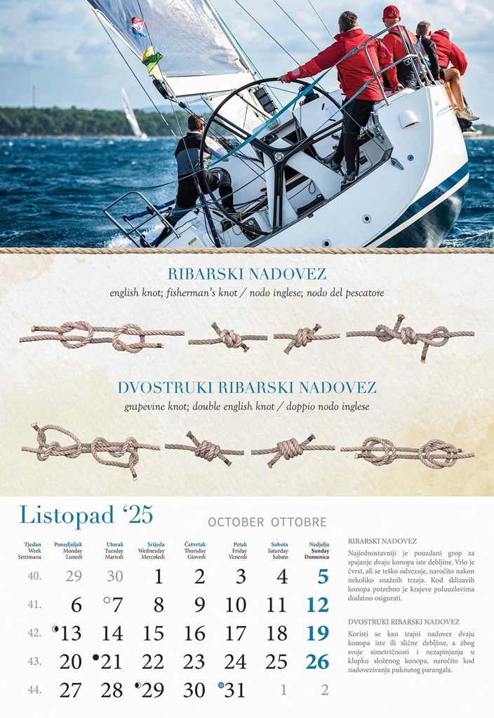 "KALENDAR GROPOVA" 13 list., dim: 33x55 cm, PVC vrećica, P/40, color kalendar