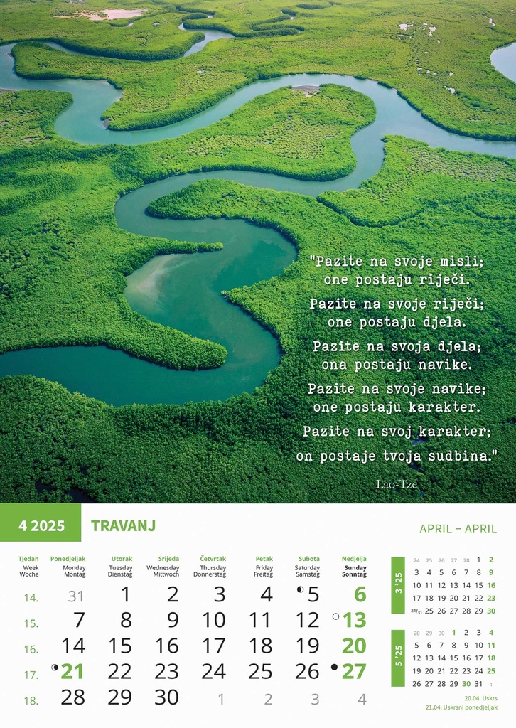 "MOTIVACIJSKI KALENDAR" 13 list., dim: 30,5x50 cm, PVC vrećica, P/50, color kalendar 