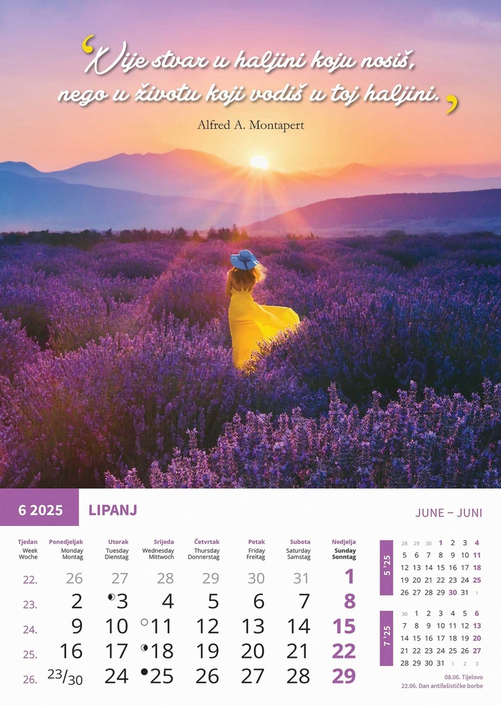 "MOTIVACIJSKI KALENDAR" 13 list., dim: 30,5x50 cm, PVC vrećica, P/50, color kalendar 