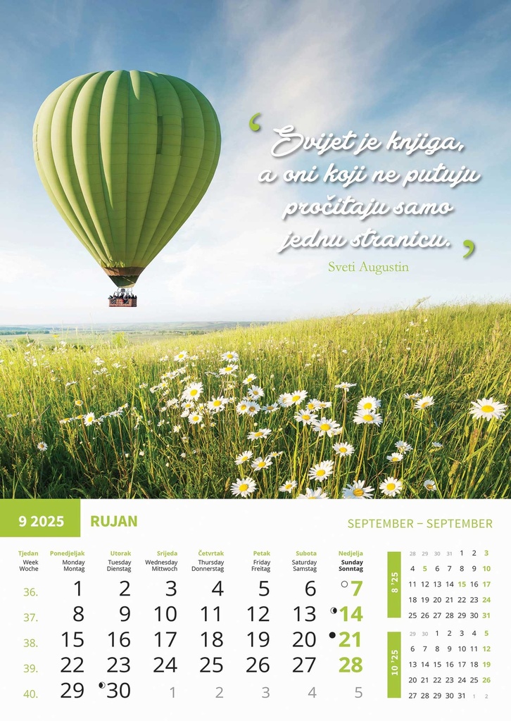"MOTIVACIJSKI KALENDAR" 13 list., dim: 30,5x50 cm, PVC vrećica, P/50, color kalendar 