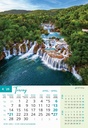 "NACIONALNI PARKOVI HRVATSKE" 13 list., dim: 33x55 cm, PVC vrećica, P/40, color kalendar