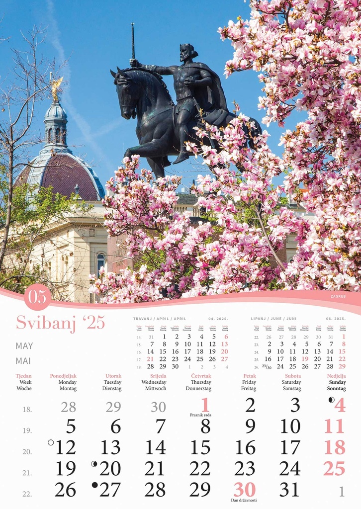 "ROMANTIČNA HRVATSKA" 13 list., dim: 30,5x50 cm, PVC vrećica, P/50, color kalendar