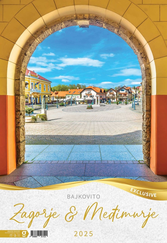 "BAJKOVITO ZAGORJE I MEĐIMURJE" 13 list., dim: 33x55 cm, PVC vrećica, P/40, color kalendar
