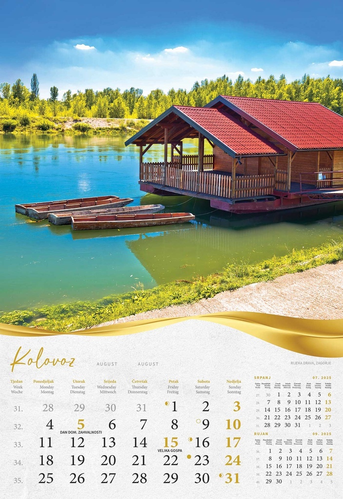 "BAJKOVITO ZAGORJE I MEĐIMURJE" 13 list., dim: 33x55 cm, PVC vrećica, P/40, color kalendar
