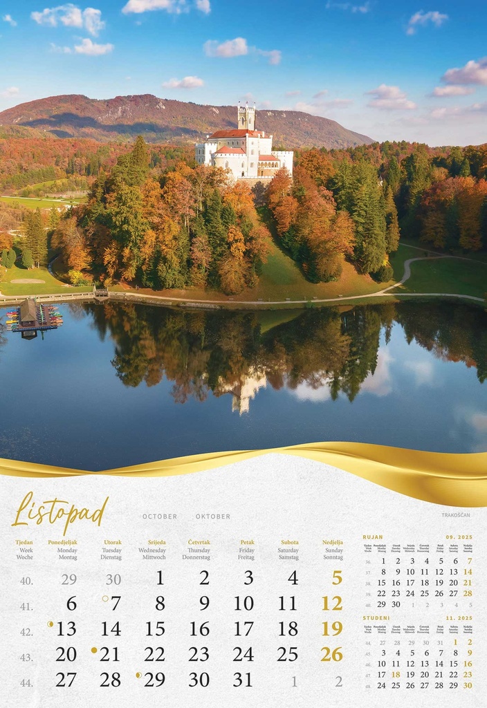 "BAJKOVITO ZAGORJE I MEĐIMURJE" 13 list., dim: 33x55 cm, PVC vrećica, P/40, color kalendar