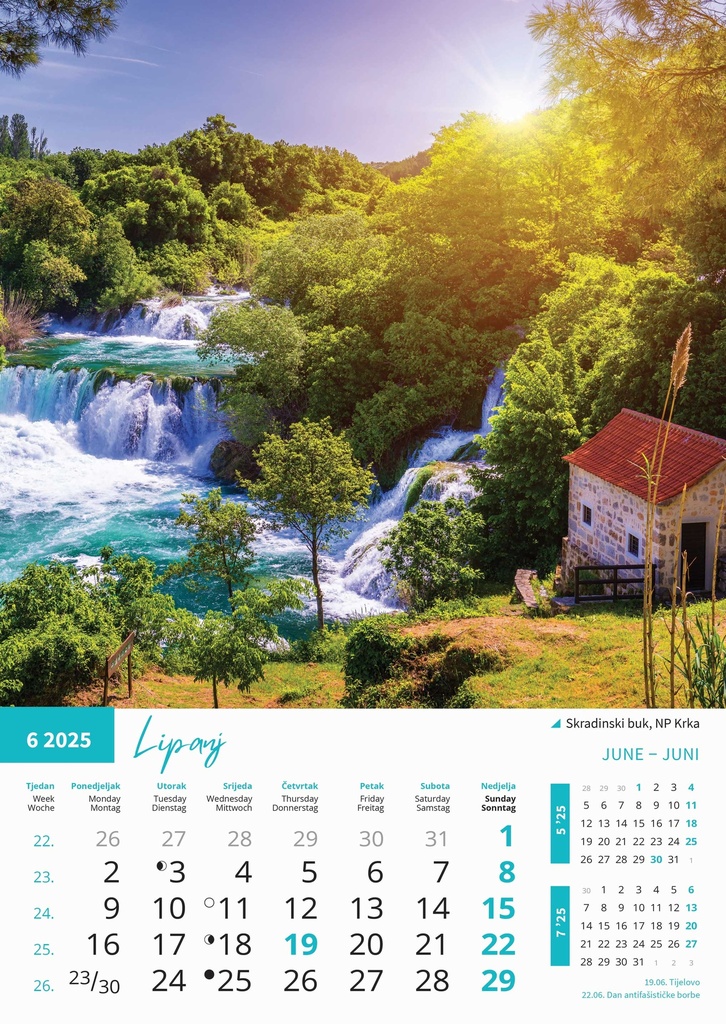 "PRIRODA" 13 list., dim: 30,5x50 cm, PVC vrećica, P/50, color kalendar