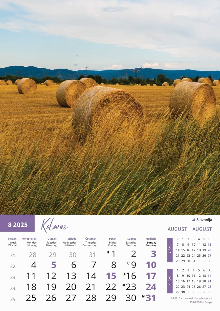 "PRIRODA" 13 list., dim: 30,5x50 cm, PVC vrećica, P/50, color kalendar