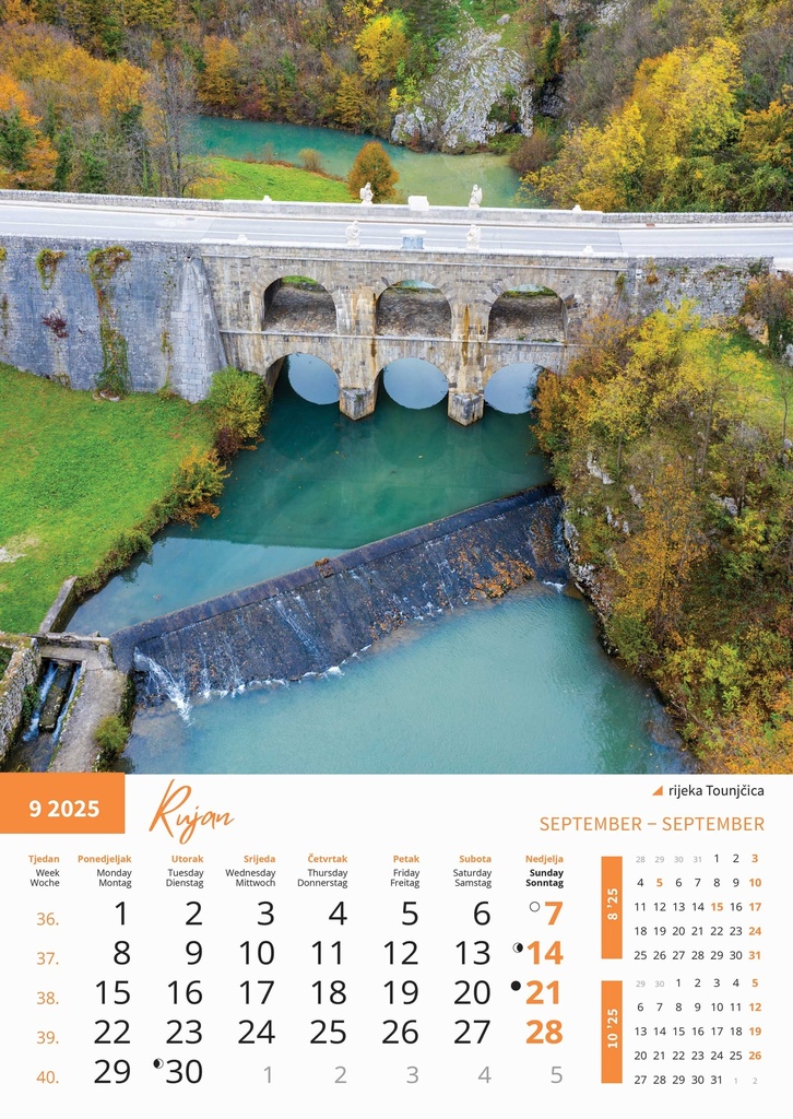 "PRIRODA" 13 list., dim: 30,5x50 cm, PVC vrećica, P/50, color kalendar