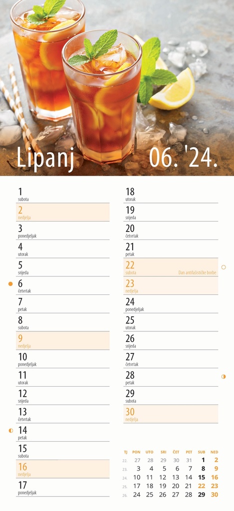 "IZ BIRTIJE" 13 list., dim: 22x55cm, PVC vrećica, P/50, color kalendar