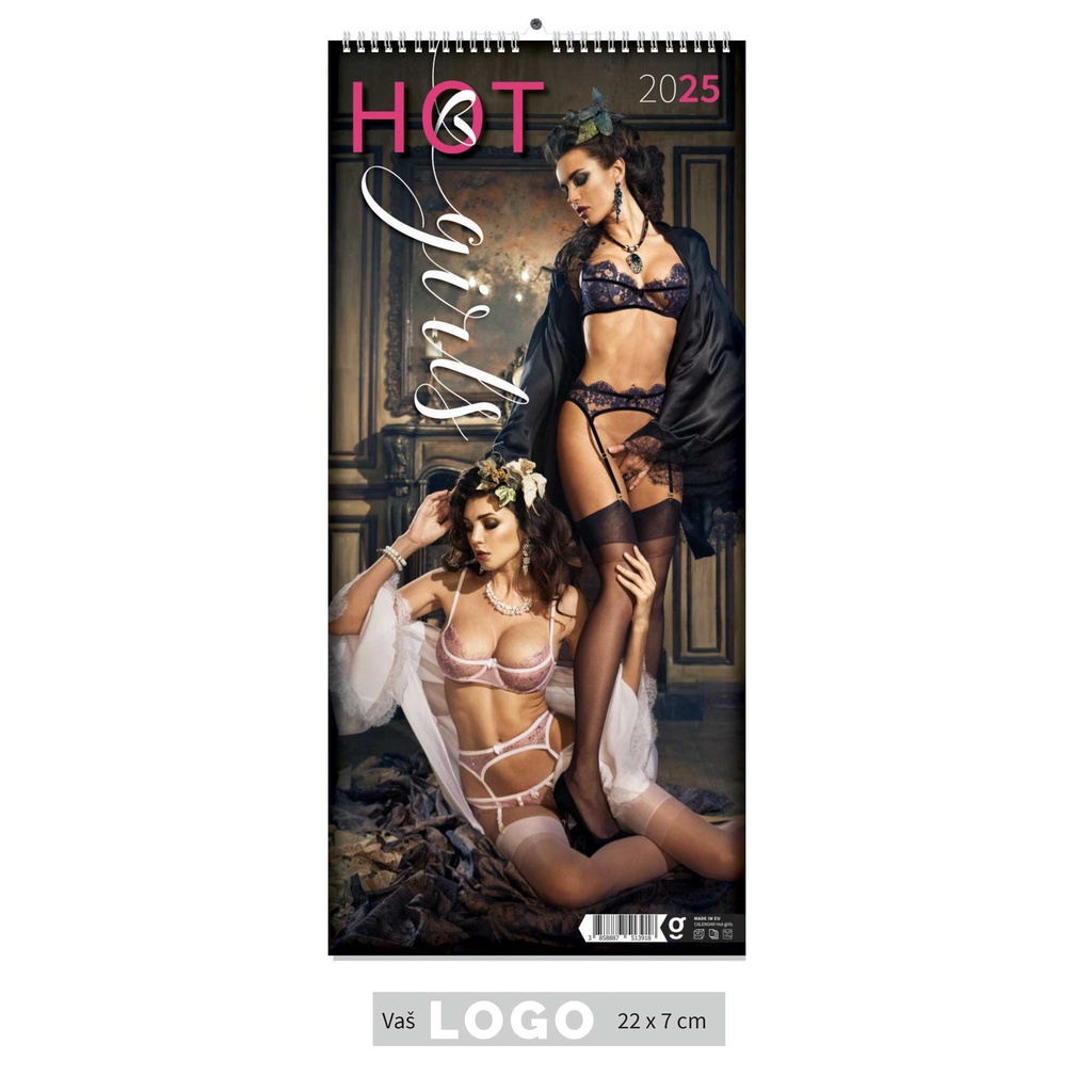 "HOT GIRLS" 13 list., dim: 22x55 cm, PVC vrećica, P/60, color kalendar