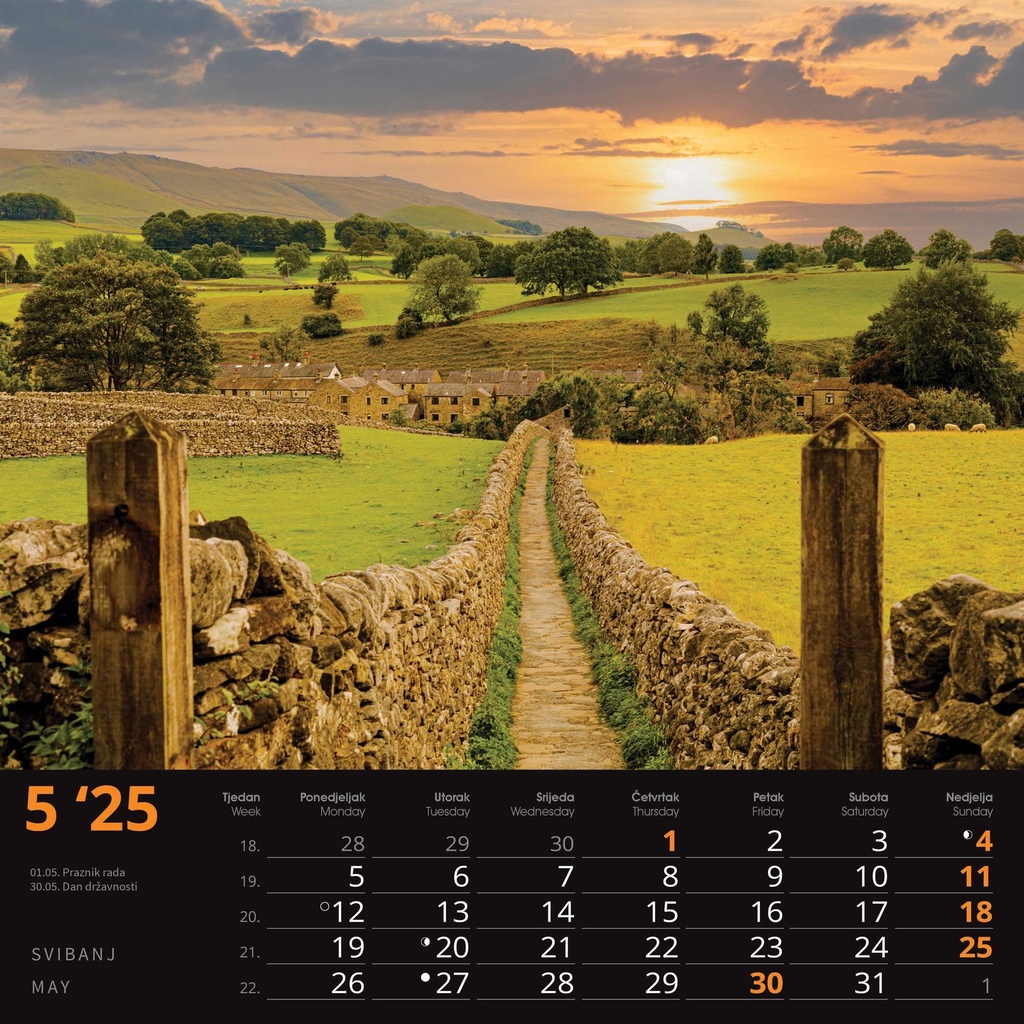 "SEOSKA IDILA" 13 list., dim:  33x40cm, PVC vrećica, P/50, color kalendar