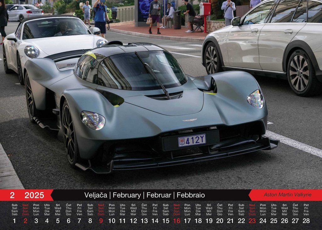 "AUTOMOBILI"  13 list., dim: 33,5x31 cm, PVC vrećica, P/50, color kalendar