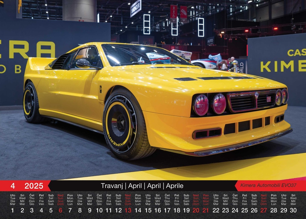 "AUTOMOBILI"  13 list., dim: 33,5x31 cm, PVC vrećica, P/50, color kalendar