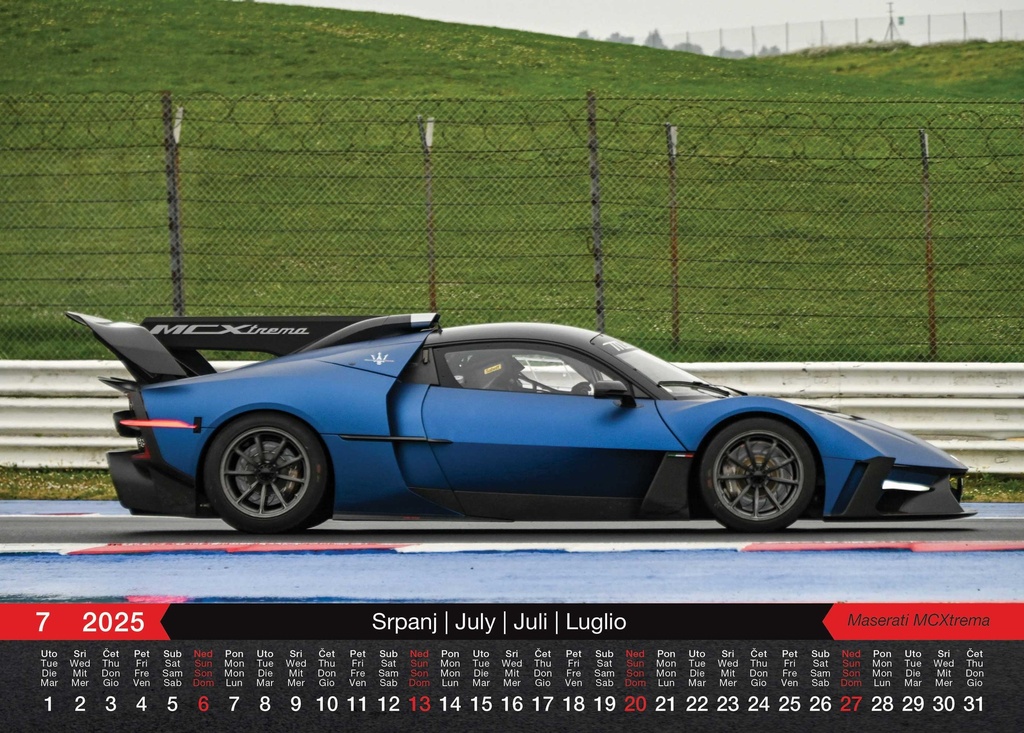 "AUTOMOBILI"  13 list., dim: 33,5x31 cm, PVC vrećica, P/50, color kalendar