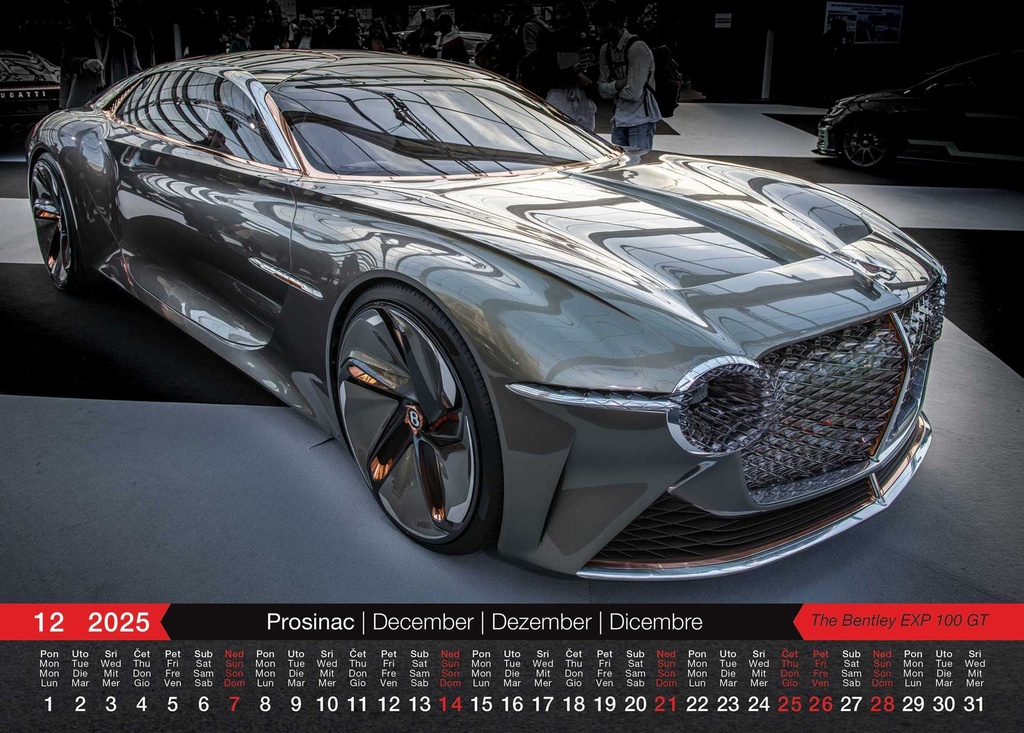 "AUTOMOBILI"  13 list., dim: 33,5x31 cm, PVC vrećica, P/50, color kalendar